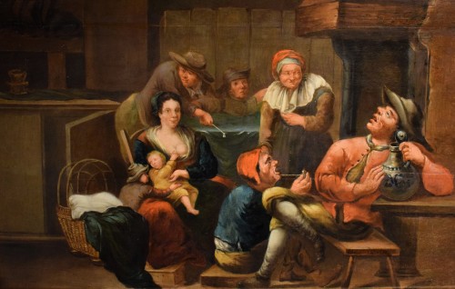 XVIIe siècle - Intérieur de taverne - Egbert van Heemskerck (1634 - 1704)